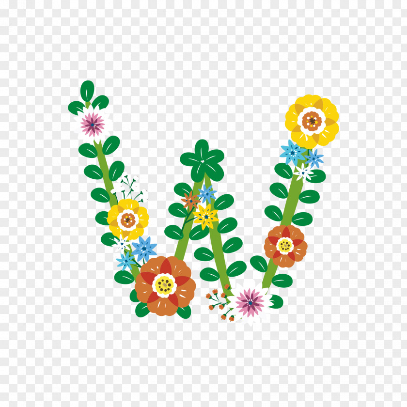 Wreath Letter W PNG