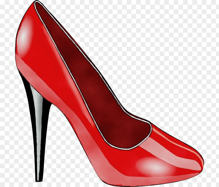 Bridal Shoe Carmine Footwear High Heels Red Basic Pump PNG