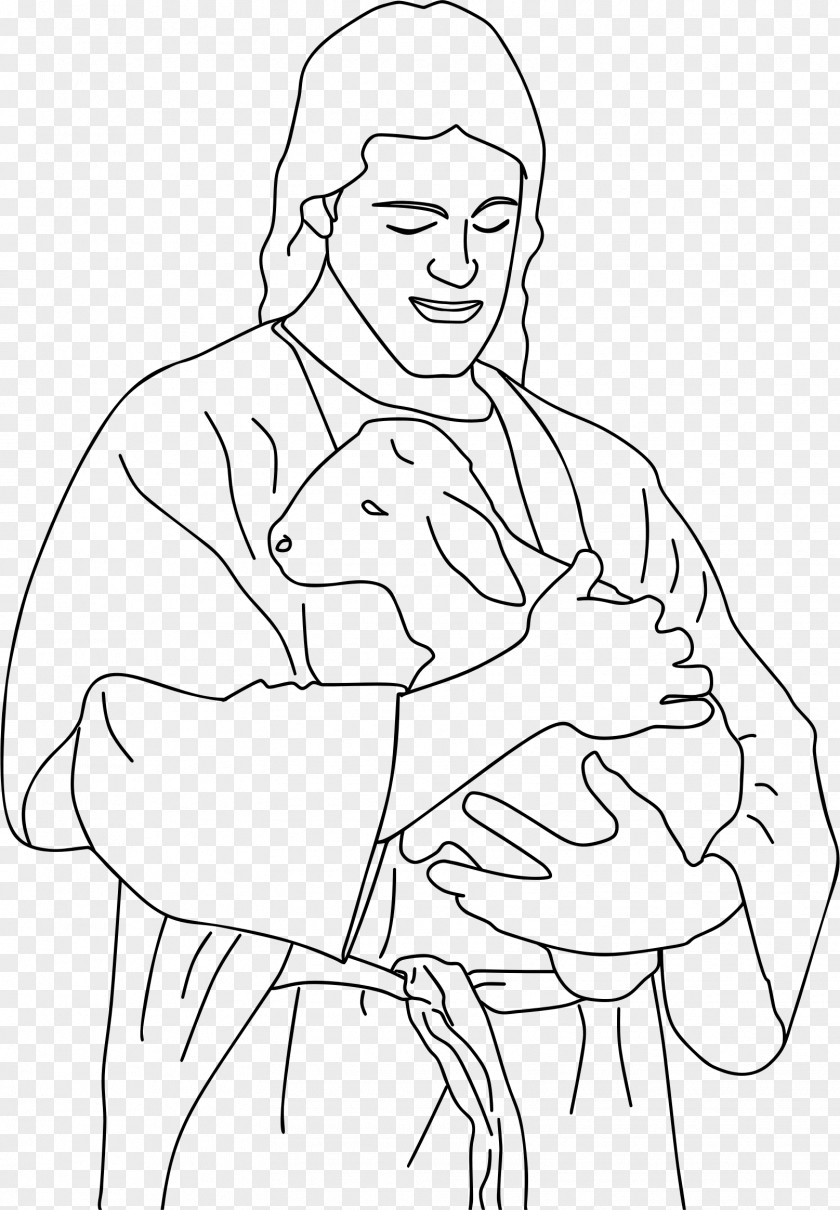 Jesus Good Shepherd Ascension Of Sermon On The Mount Christianity Coloring Book PNG