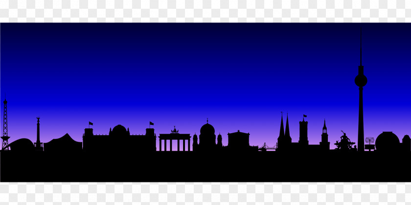 Silhouette Skyline Berlin PNG