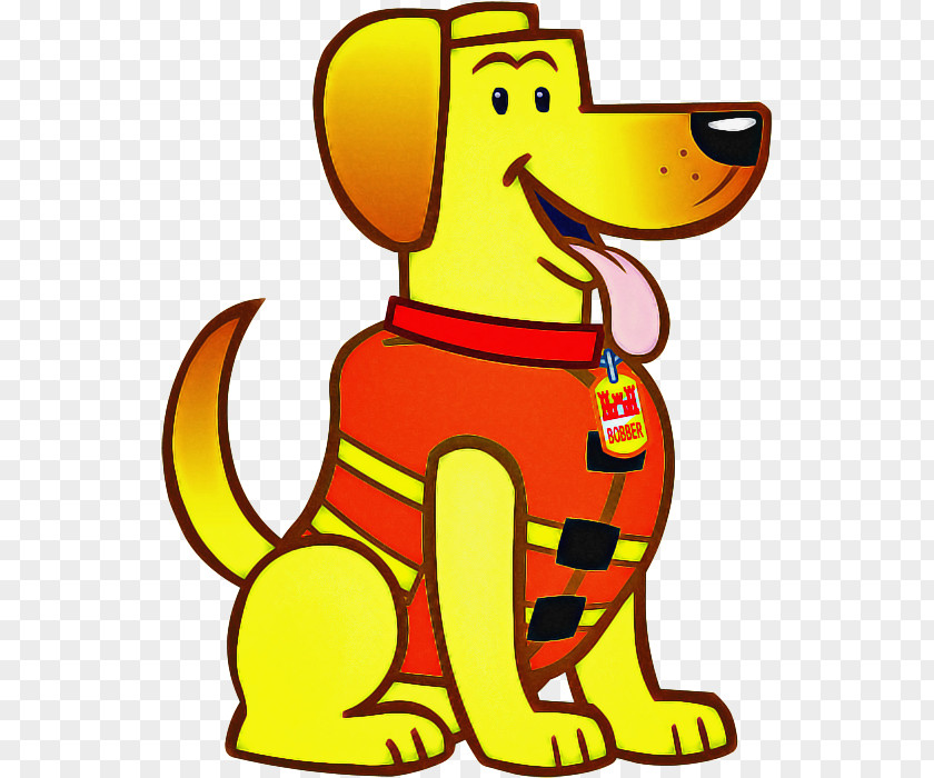 Yellow Cartoon Dog Logo PNG