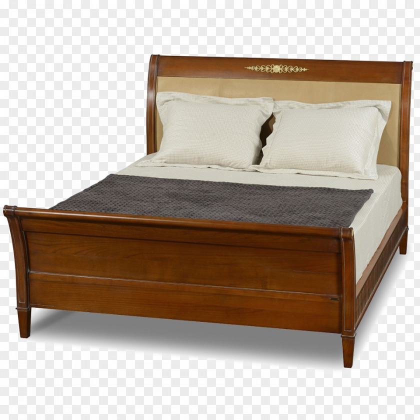Bed Frame Mahogany Furniture Bedroom PNG