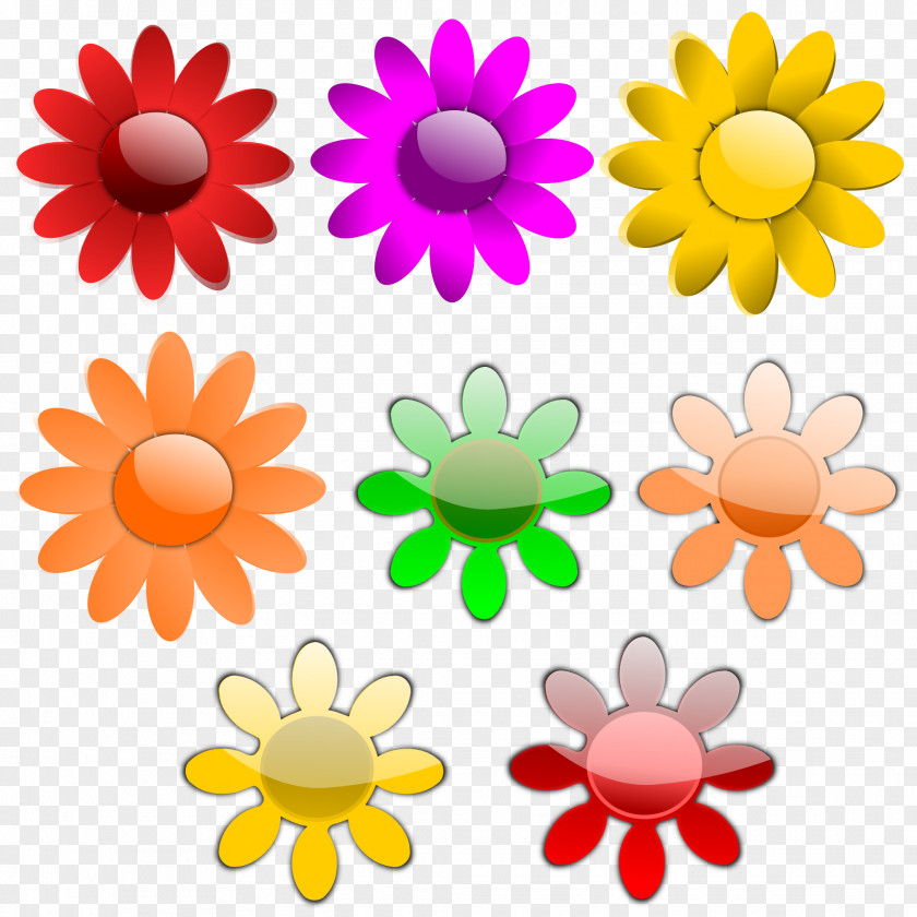 Eight Cliparts Flower Free Content Petal Clip Art PNG
