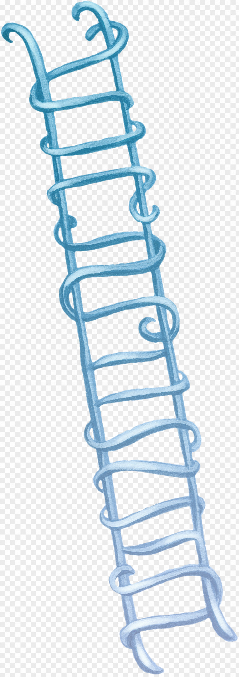 Hand-painted Watercolor Ladder Stairs PNG