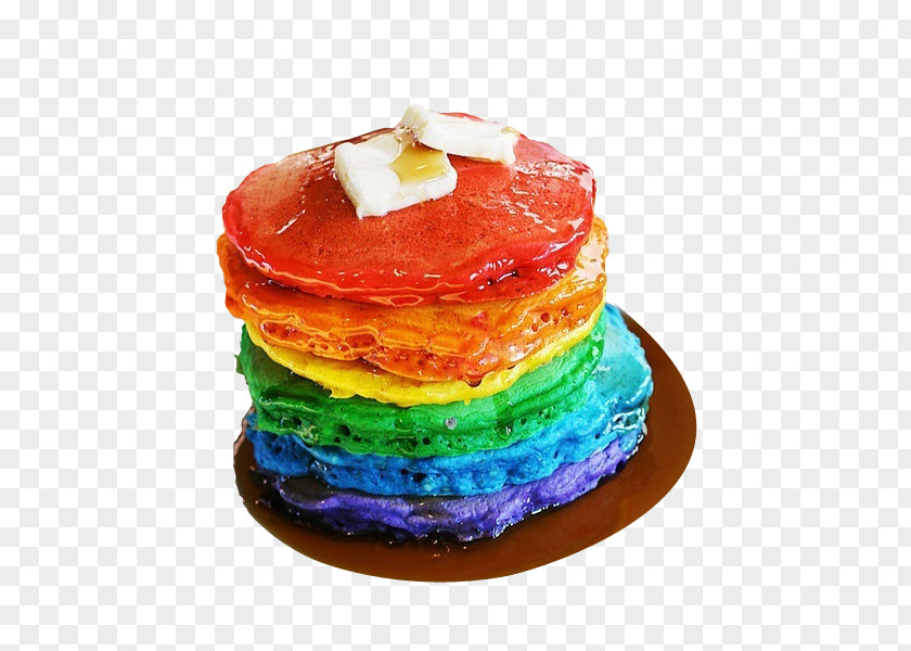 Rainbow Cake Pancake Breakfast Waffle Bacon PNG