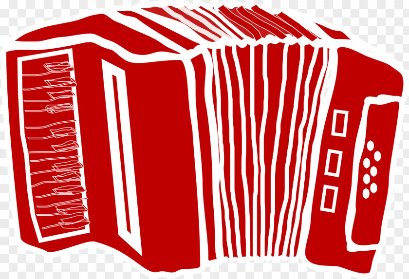 Red Accordion Musical Instrument Illustration PNG