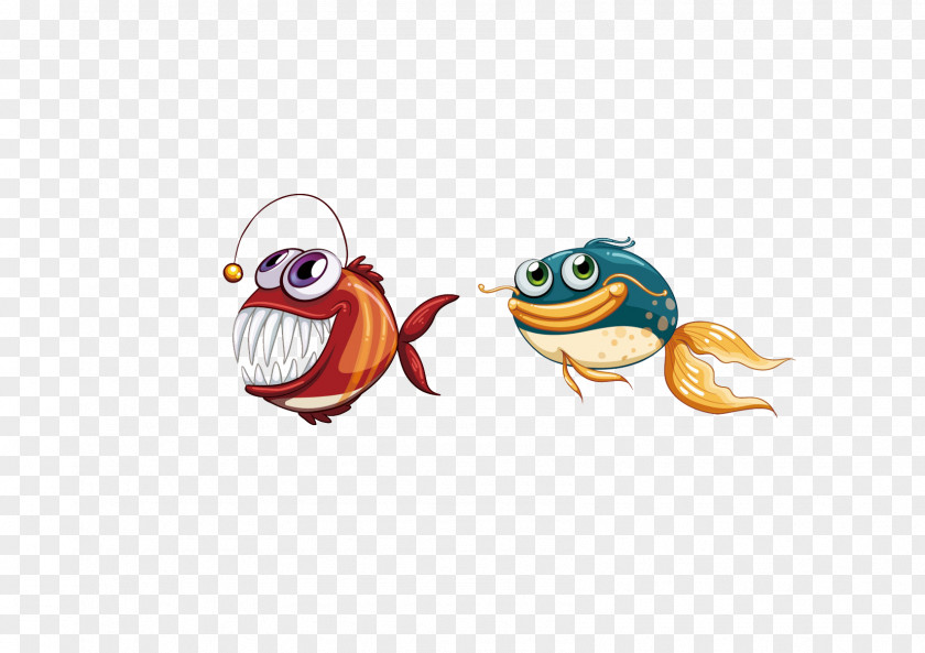 Seabed Fish Cartoon PNG