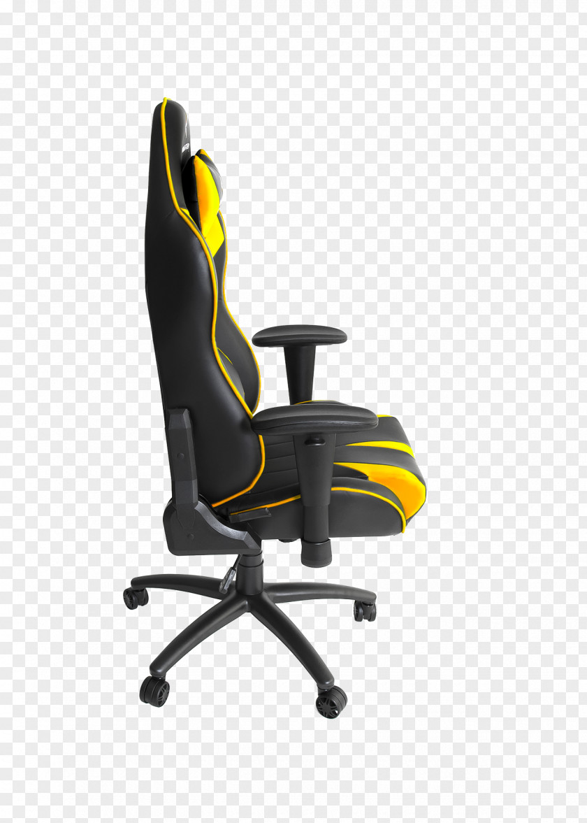 Chair Office & Desk Chairs Black Yellow Red PNG