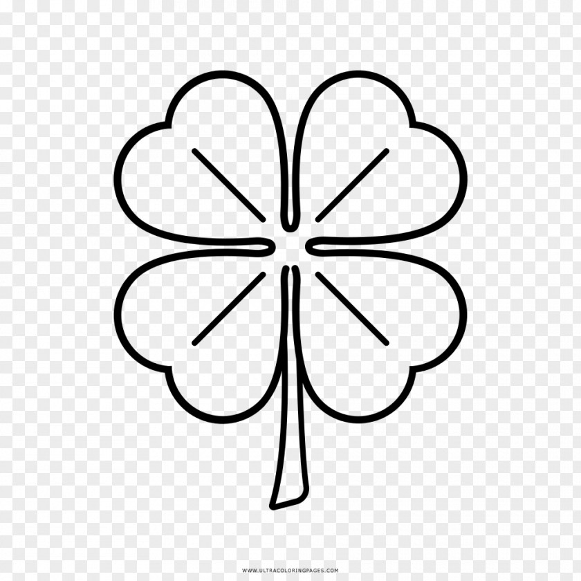 Clover Four-leaf Drawing Coloring Book PNG