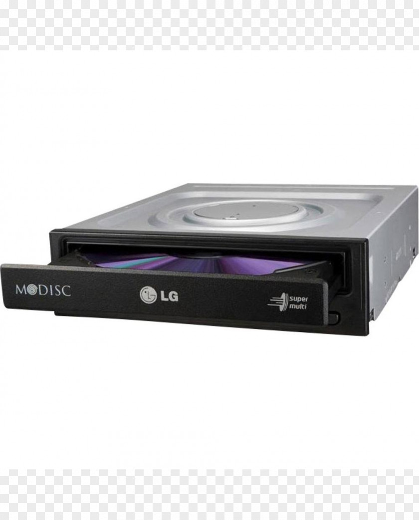 GH24NSD1 Internal DVD Super Multi DL Black Optical Di... Writer LG Electronics GH24NSD1.AUA SATA DrivesDvd DVD±R PNG