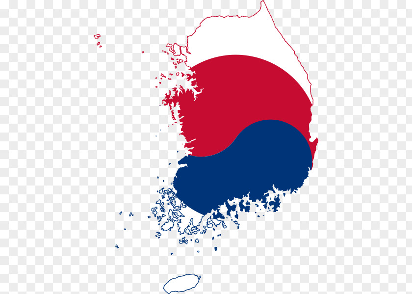 Map North Korea Flag Of South PNG