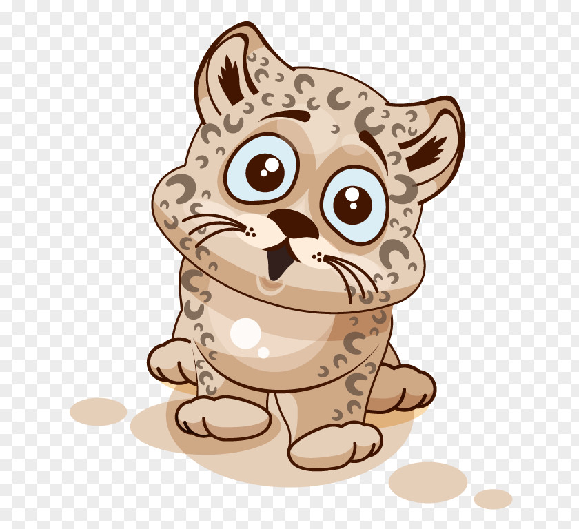 Cute Little Animal Leopard Emoji Photography Illustration PNG