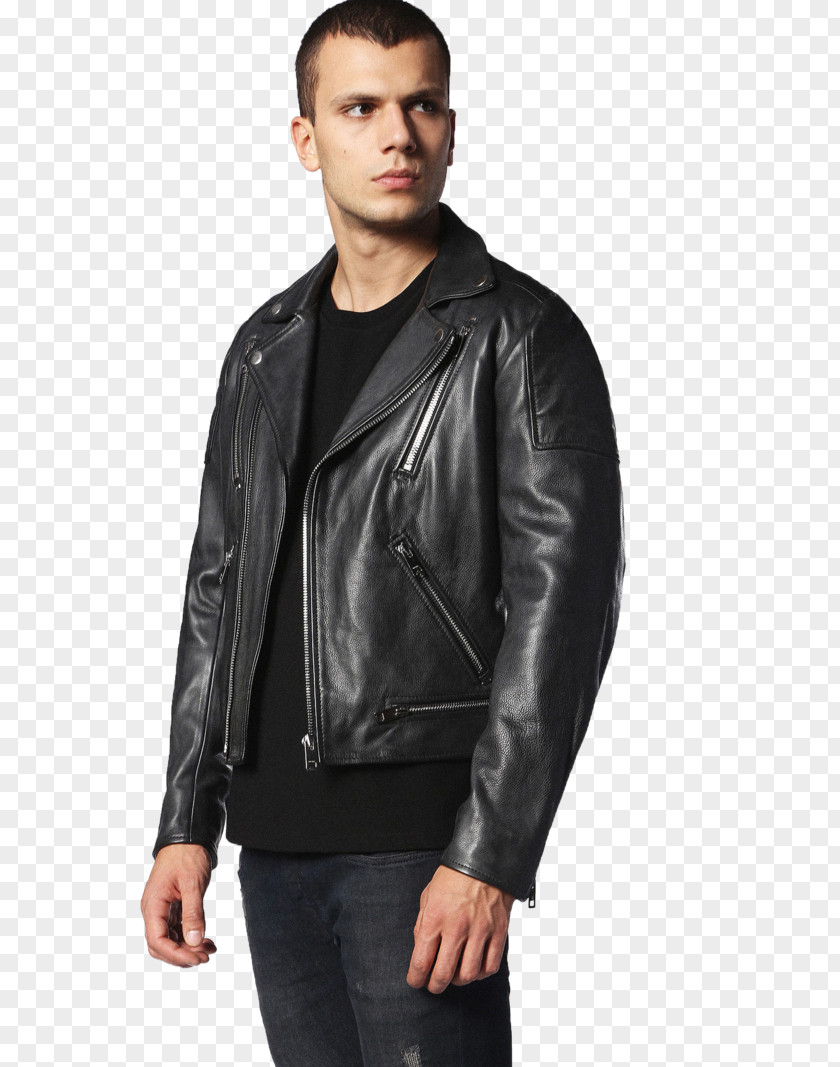 Jacket Leather Diesel Suede PNG