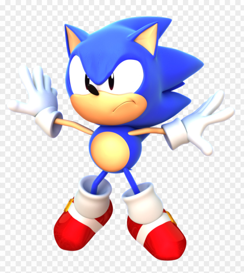 Sonic The Hedgehog Jump CD Cel Shading Blender PNG