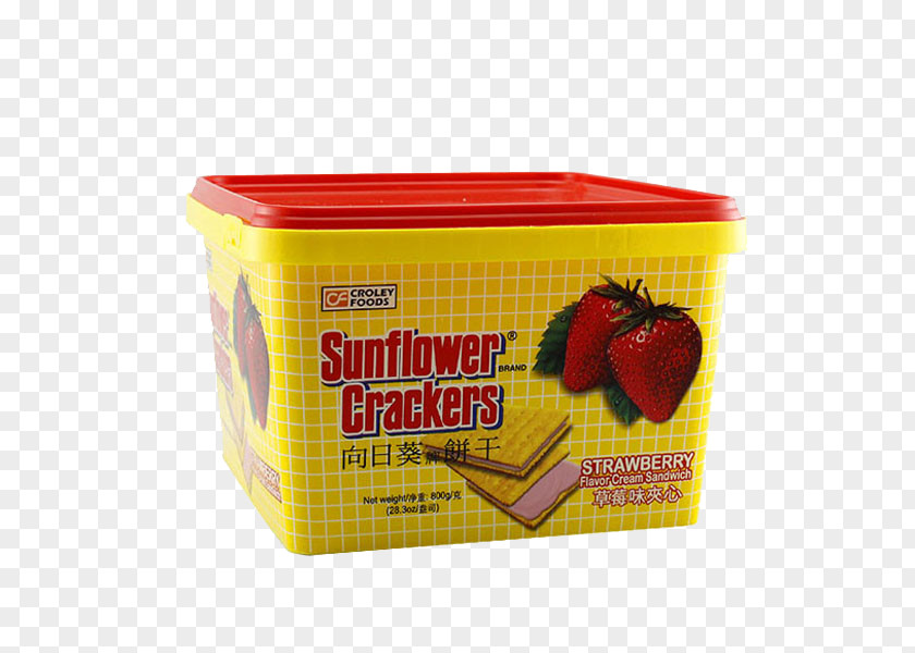 Sunflower Strawberry Sandwich Crackers Common Biscuit Graham Cracker PNG