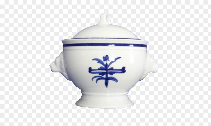 Tovaglia Tureen Ceramic Lid Blue And White Pottery Tableware PNG