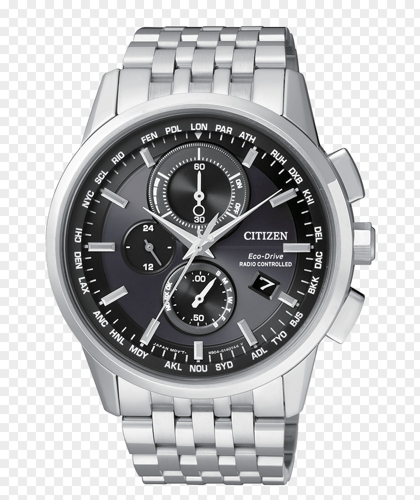 Watch Eco-Drive Radio Clock Citizen Holdings Chronograph PNG