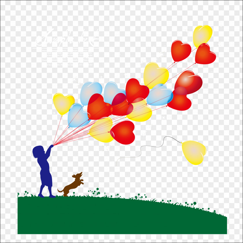 Colored Balloons Balloon Silhouette Heart PNG