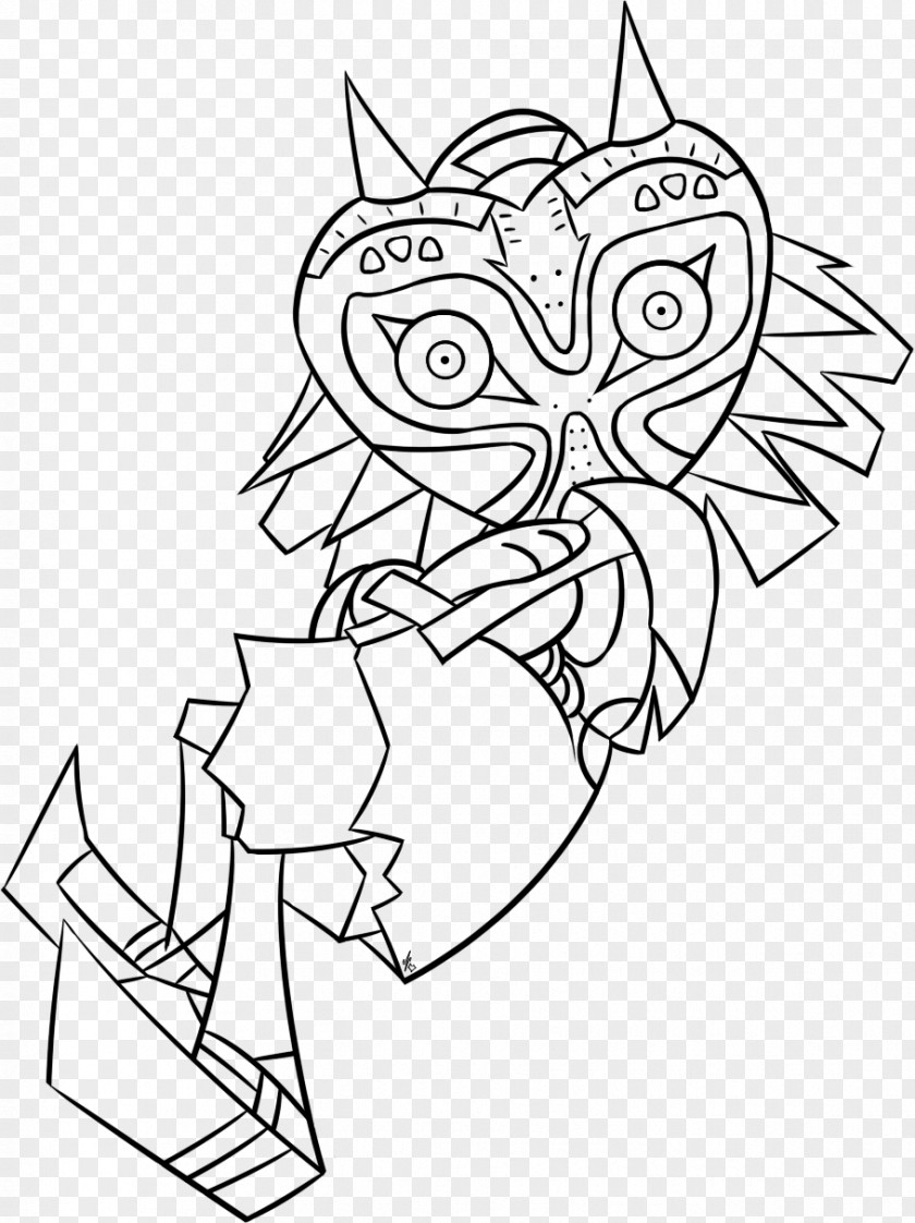 Joker Mask The Legend Of Zelda: Majora's Coloring Book Line Art Drawing Child PNG