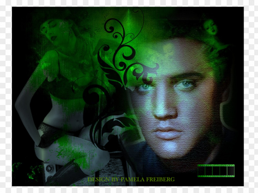 Computer Elvis Presley Golden Boy Desktop Wallpaper Green PNG