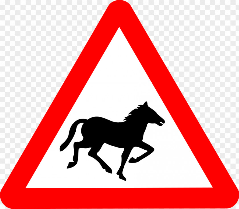 Free Horseshoe Clipart Cattle Traffic Sign Road Warning The Highway Code PNG