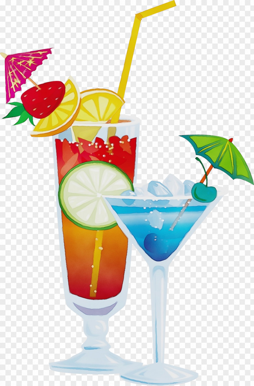 Juice Rum Swizzle Drink Cocktail Garnish Non-alcoholic Beverage Blue Hawaii PNG
