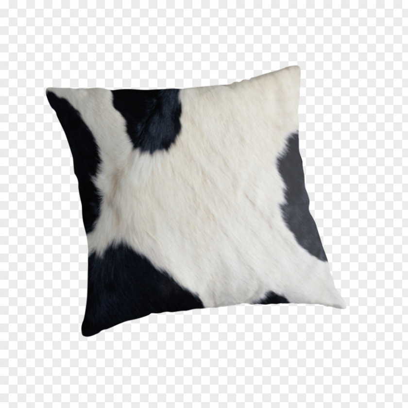 Pillow Throw Pillows Cushion White Cowhide PNG