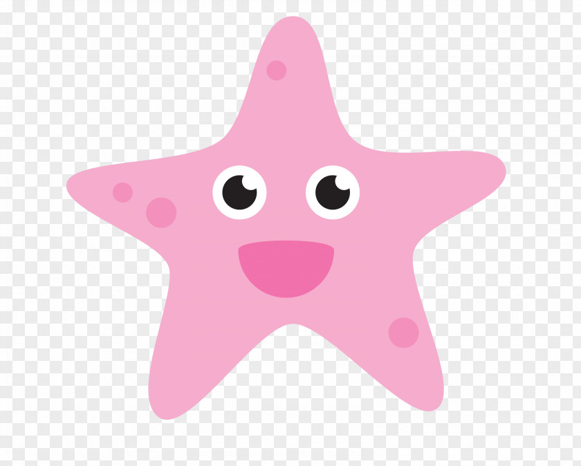 Pink Starfish Domestic Pig Cartoon Nose Illustration PNG