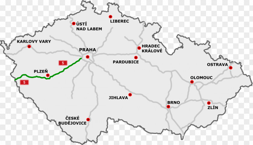 Road D1 Motorway D55 Highways In The Czech Republic D6 D8 PNG