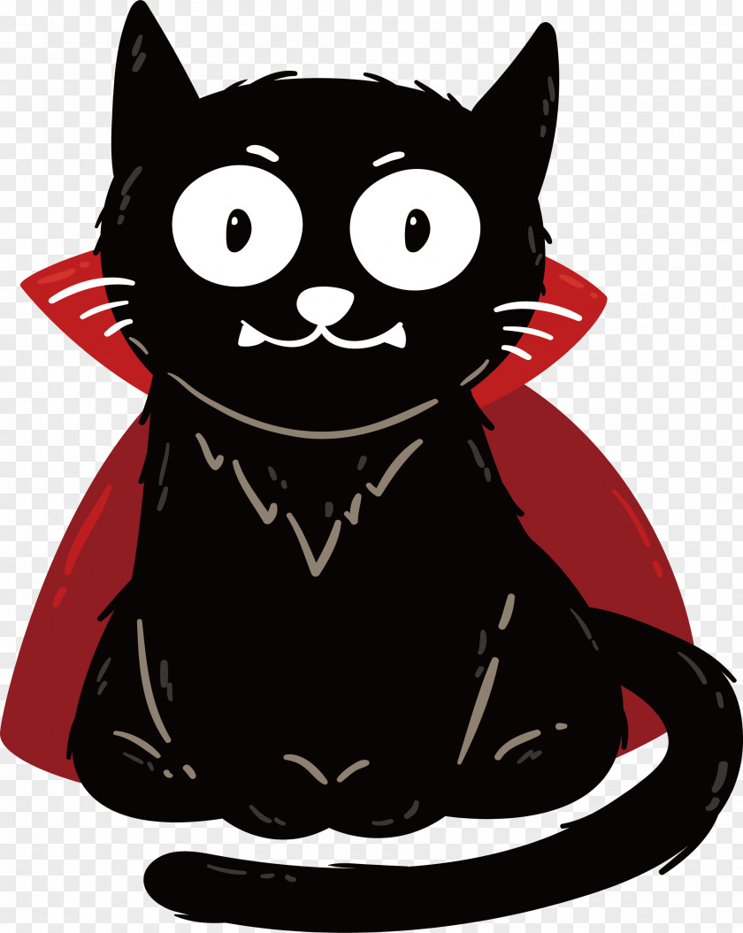 Vampire Black Cat PNG