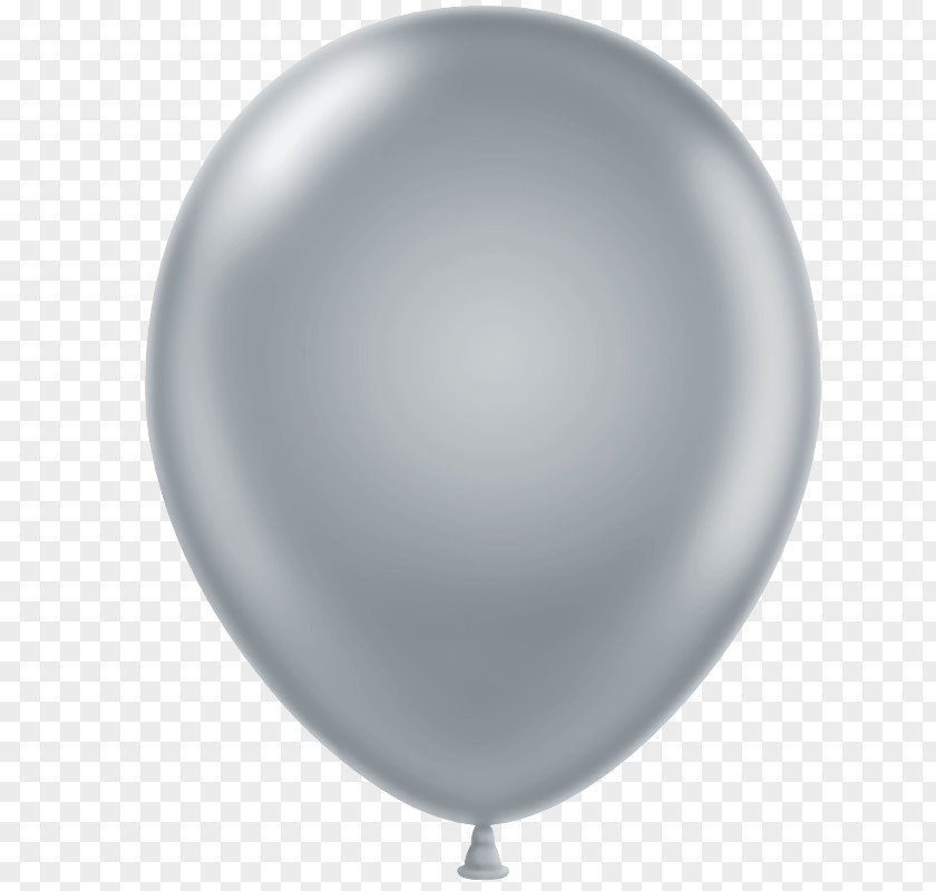 White Balloon Silver Metallic Color Party PNG