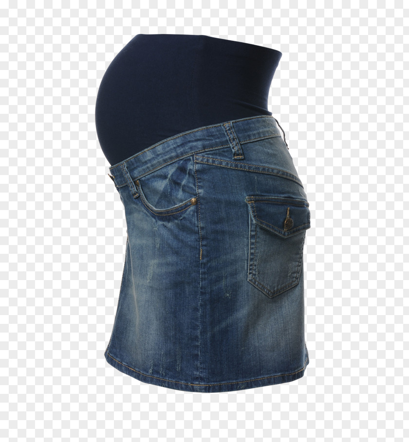 Medium Length Denim Skirt Jeans Waist PNG