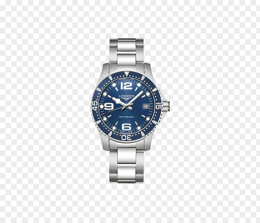 Metalcoated Crystal Longines Men's Hydroconquest L3.642.4.56.6 Saint-Imier Diving Watch PNG