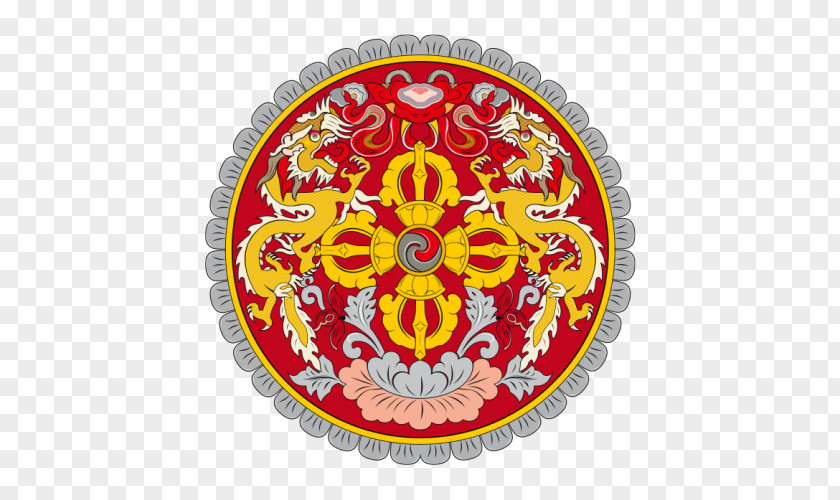 Chinese Motif Emblem Of Bhutan National Symbols Flag PNG