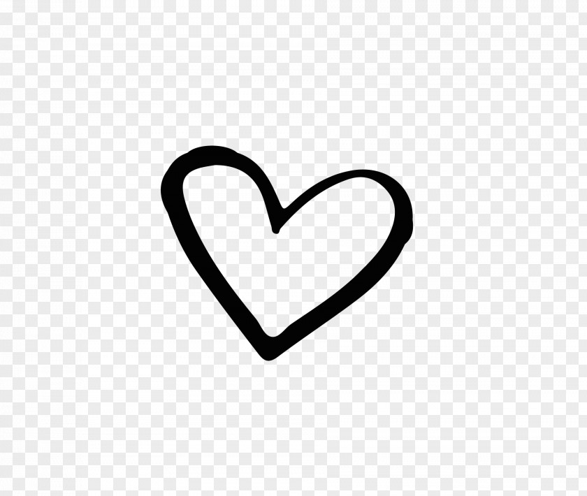 Hand Drawn Heart-shaped Vector Brand Black And White Heart PNG