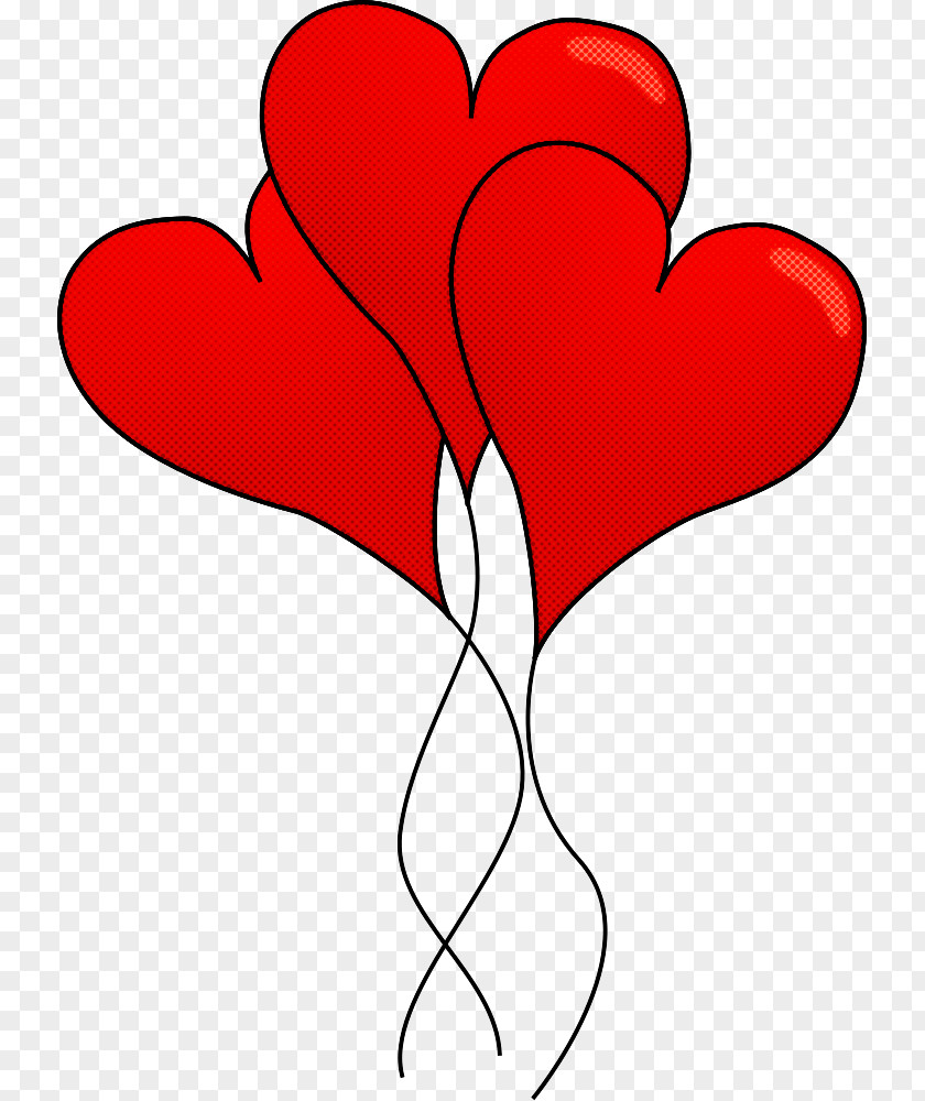 Red Heart Love Leaf Petal PNG