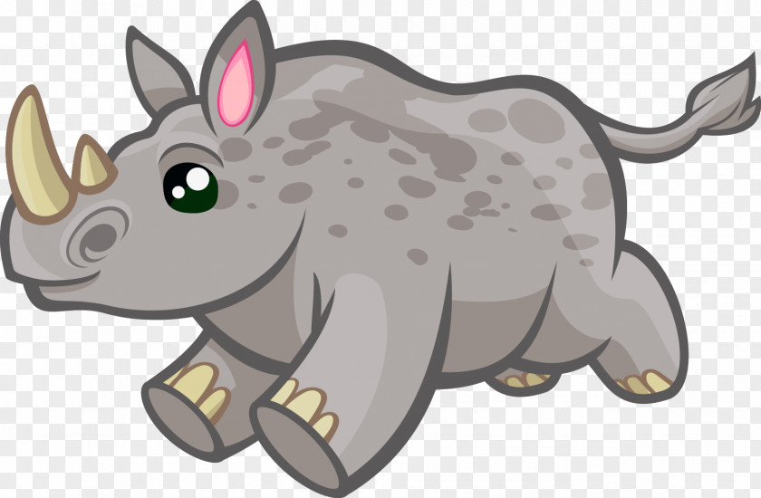 Rhino Cartoon Image Vector Rhinoceros Free Content Clip Art PNG