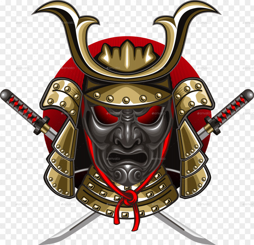 Samurai Transparent T-shirt Mask Katana Decal PNG