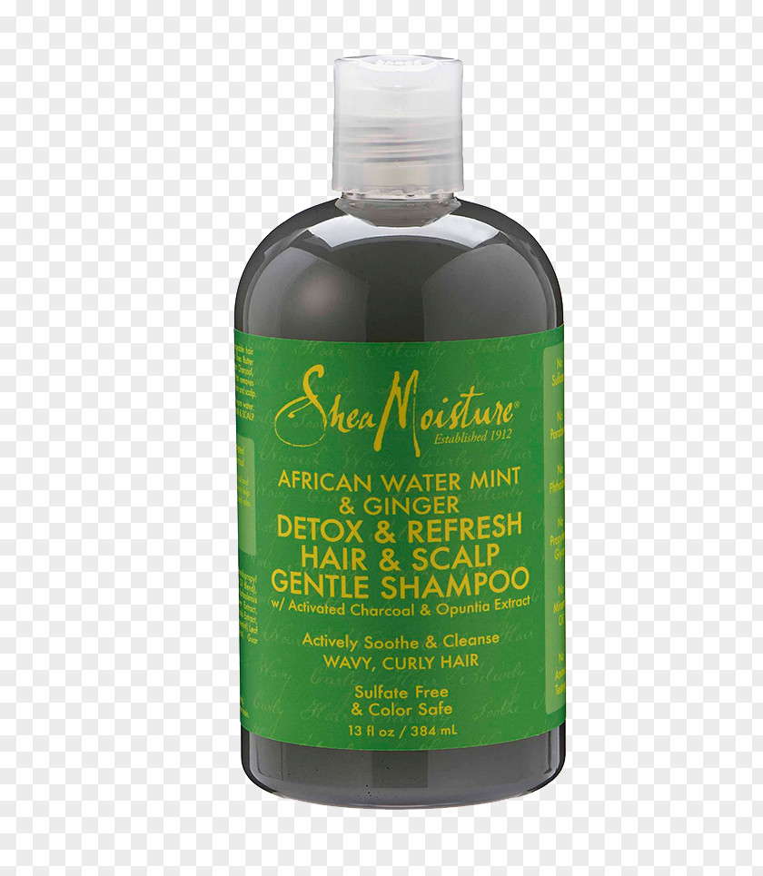 Shampoo SheaMoisture African Water Mint & Ginger Detox Hair Scalp Gentle Shea Moisture Butter Conditioner PNG