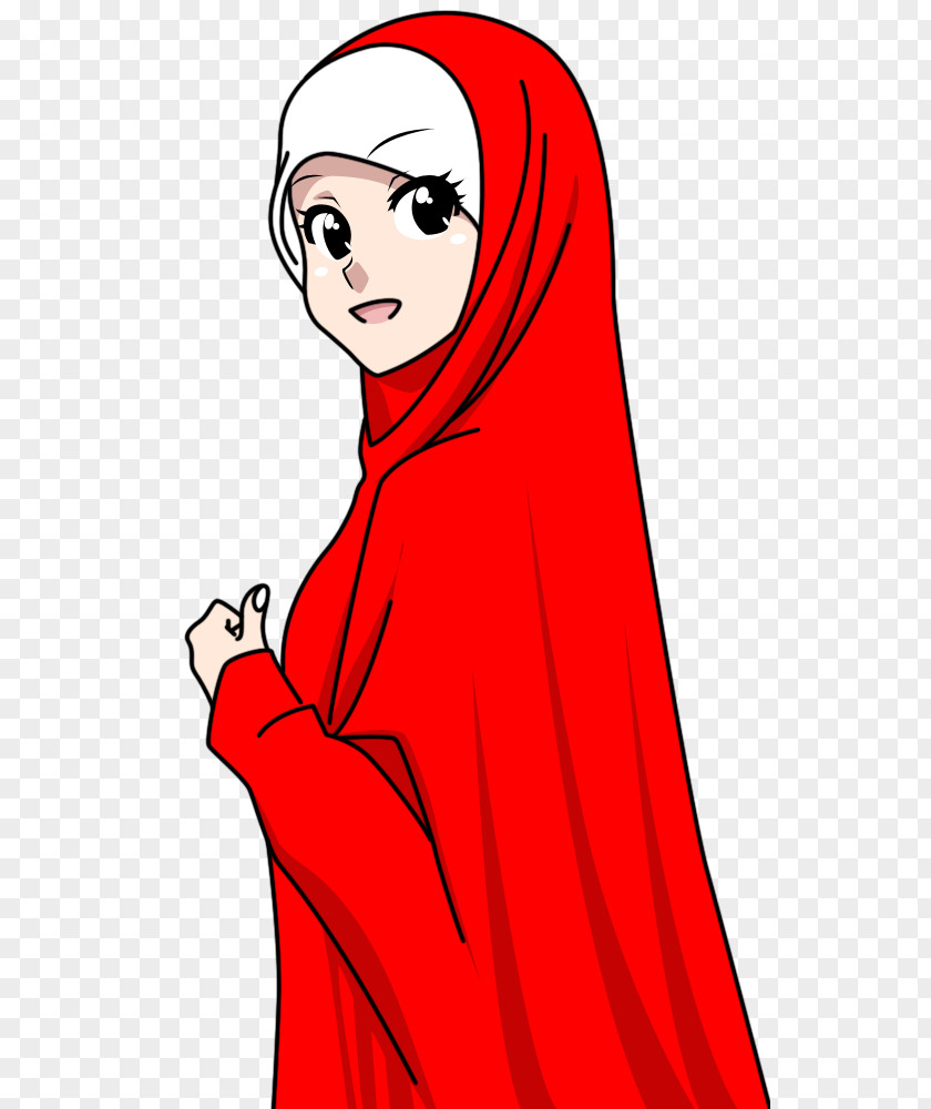 Women Wearing Hijab Muslim Islamic Art Drawing PNG