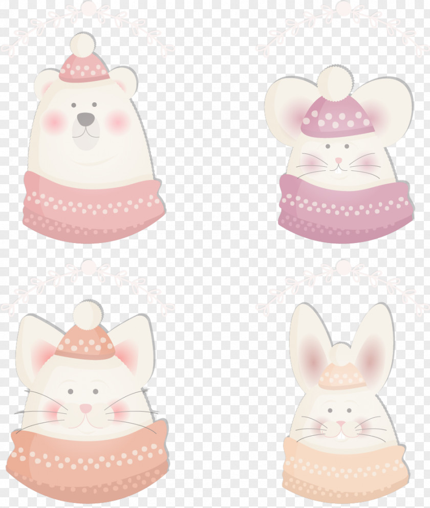 4 Cute Winter Animals Picture Avatar Animal PNG