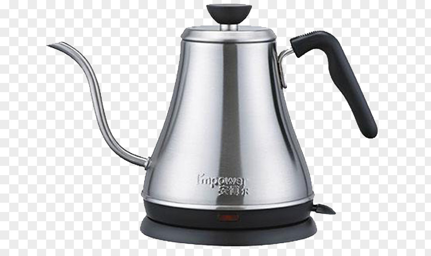 Electric Kettle With Long Mouth And Coffee Electricity Stainless Steel PNG