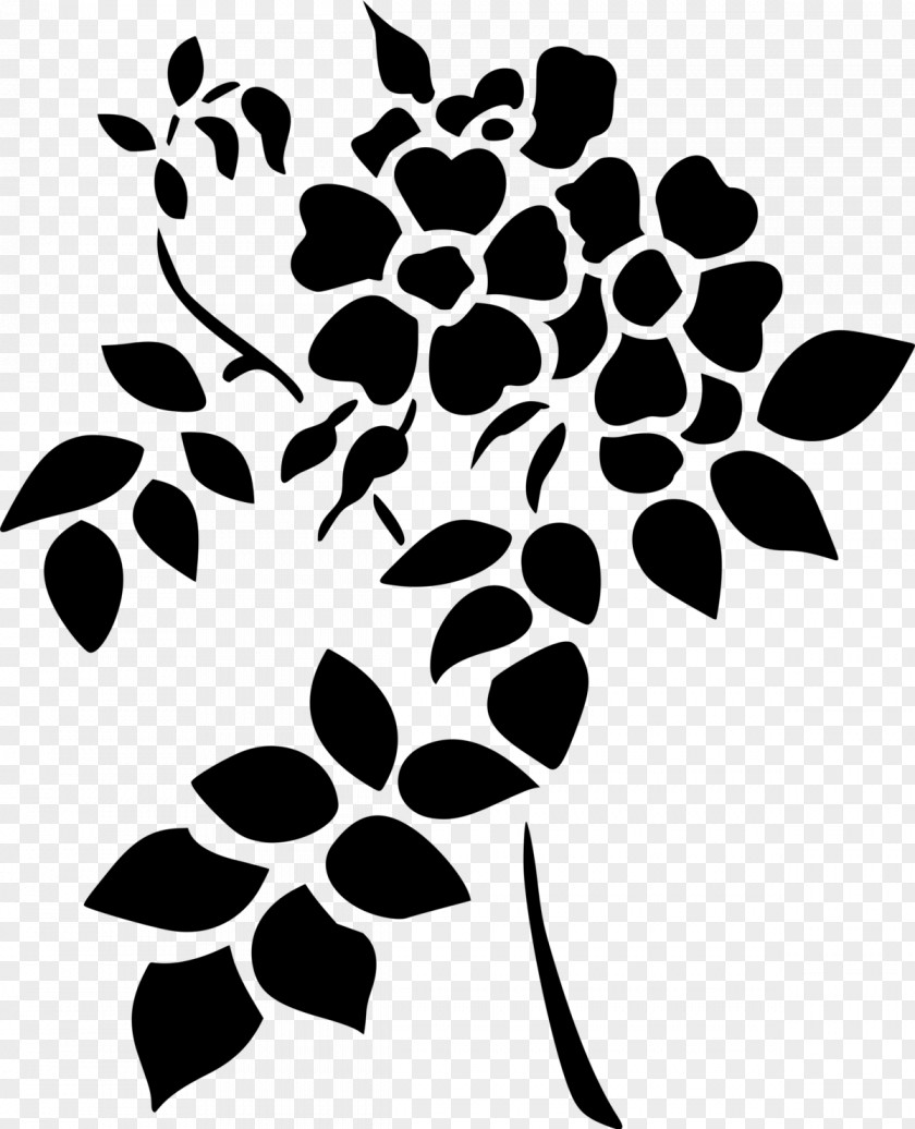 Flower Pedicel Tree Branch Silhouette PNG