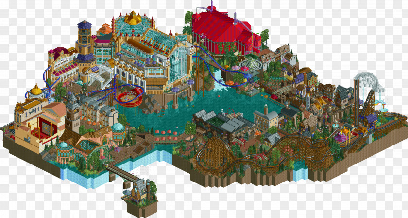 Playground Strutured Top View RollerCoaster Tycoon 2 3 Amusement Park Classic PNG