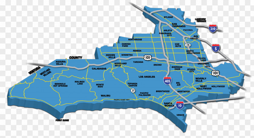 Venice Los Angeles San Fernando Valley Seminole County, Florida Map PNG