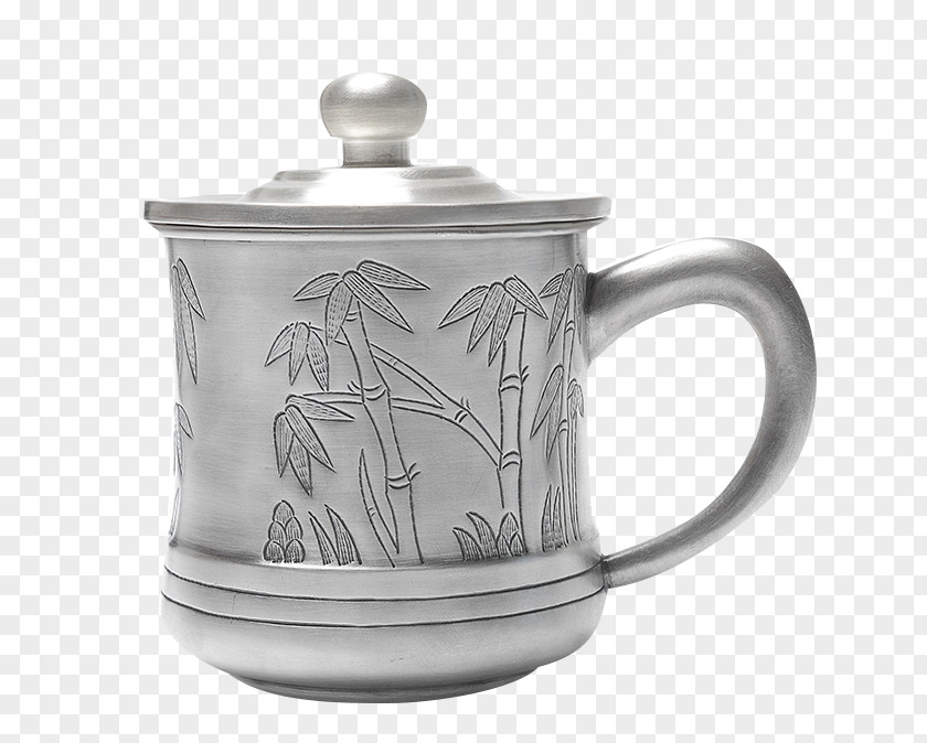 Vintage Silver Cup Mug Lid PNG