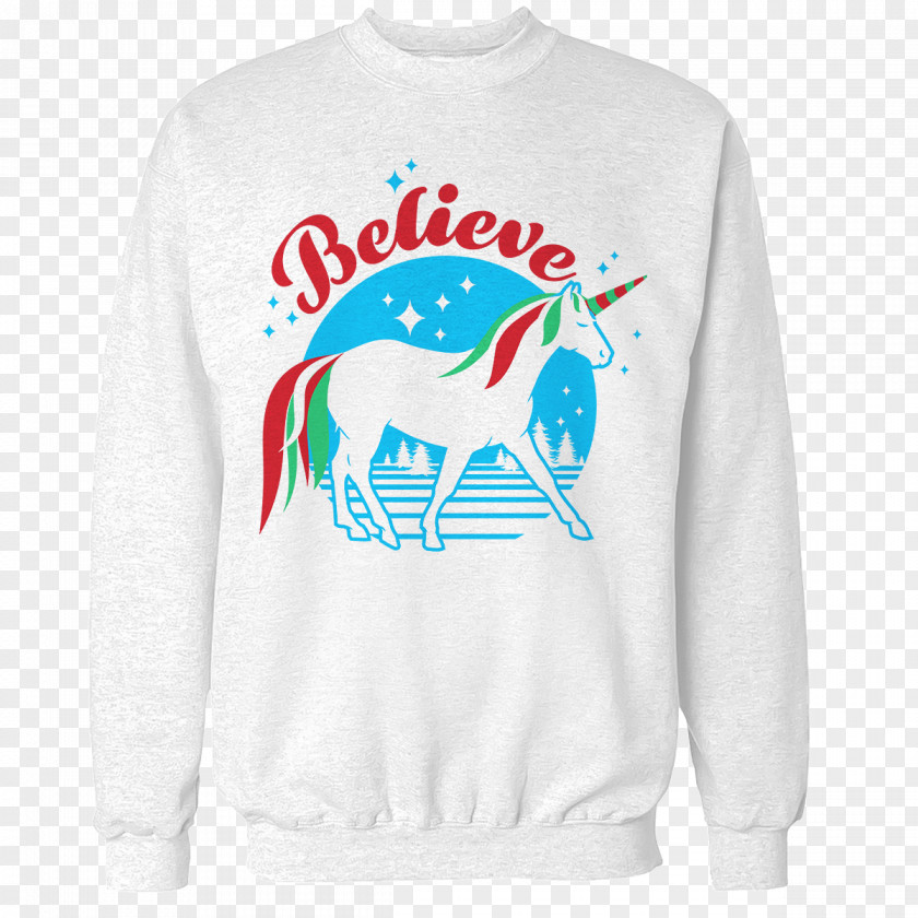 Christmas Unicorn T-shirt Sweater Sleeve Bluza PNG