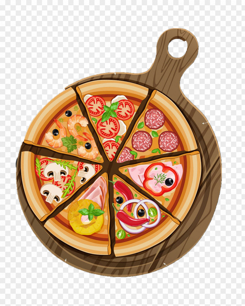Hand-drawn Illustration Pizza Fast Food Adobe Illustrator PNG