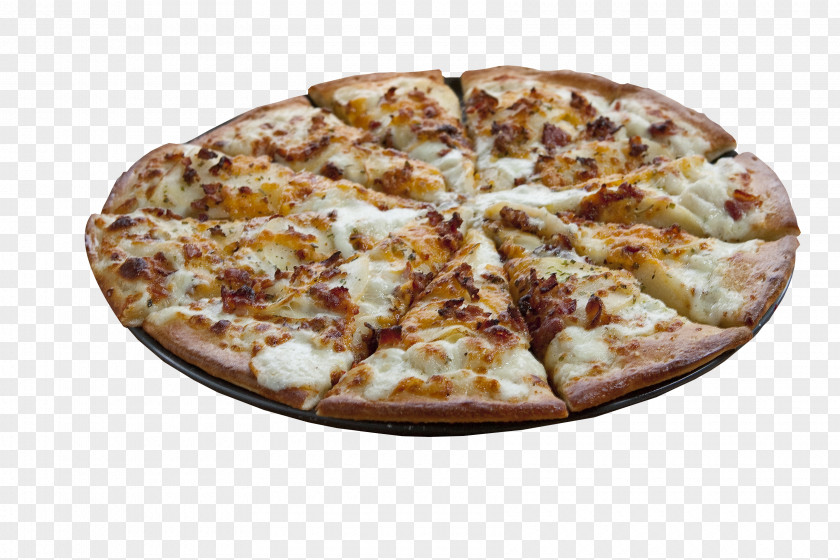 Pizza California-style Sicilian Bacon Spud's Parlor PNG