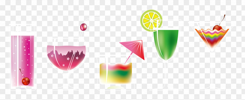 Summer Ice Drink Juice Cup Cocktail Wine Glass PNG